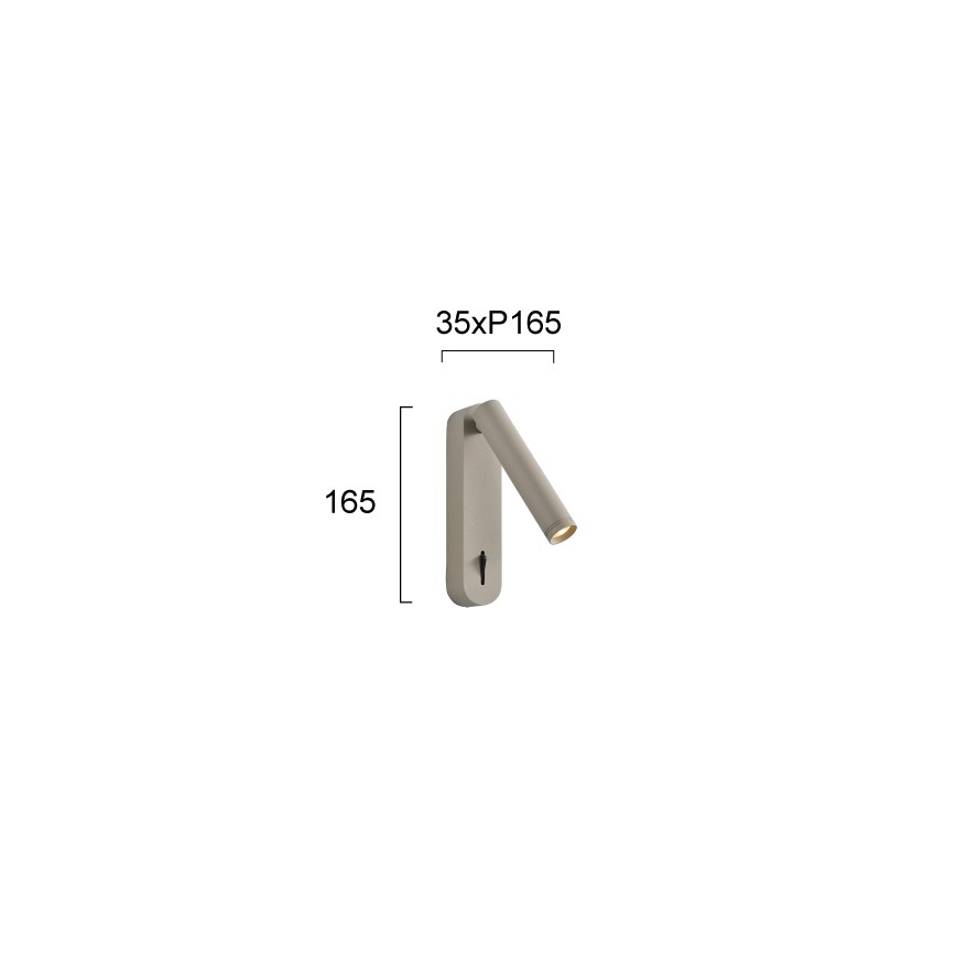 Foco de pared LED orientable ABRIEL LED/6W/230V, beige