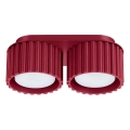Foco empotrable AURA 2xGX53/10W/230V rojo
