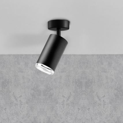 Foco empotrable LED RGBW regulable para baño TURYN 1xGU10/4,8W/230V 3000K IP44 negro + mando a distancia