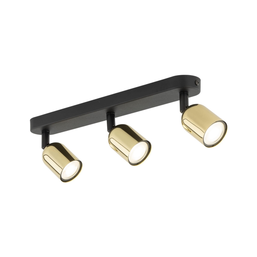 Foco empotrable LED RGBW regulable TOP 3xGU10/6,5W/230V 2700-6500K negro/dorado