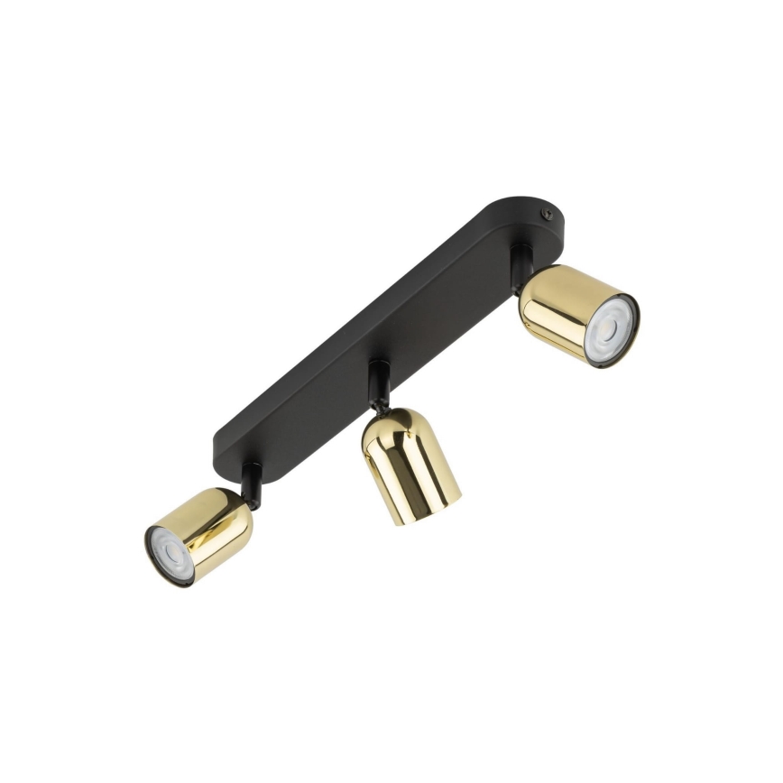 Foco empotrable LED RGBW regulable TOP 3xGU10/6,5W/230V 2700-6500K negro/dorado