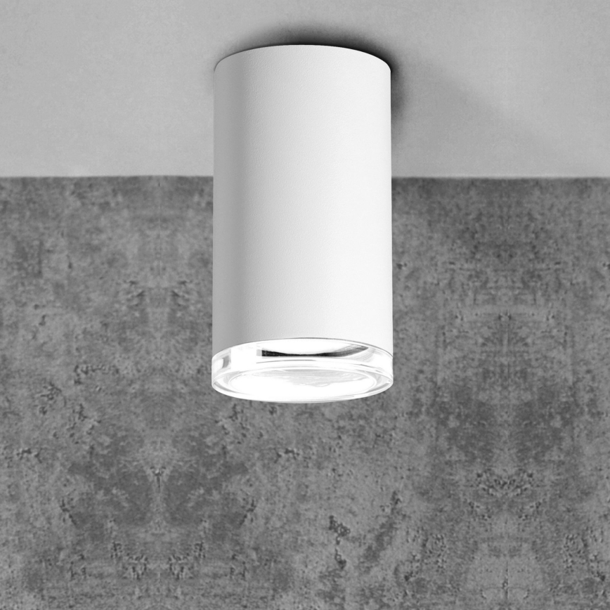 Foco LED RGBW regulable para baño TURYN 1xGU10/4,8W/230V 3000K IP44 blanco + mando a distancia