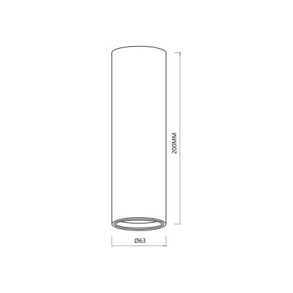 Foco GENESIS 1xGU10/8W/230V 20 cm negro