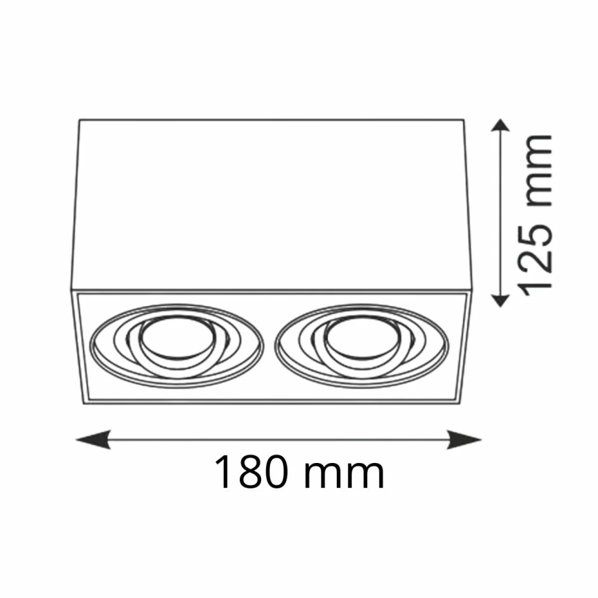 Foco HADAR Q2 2xGU10/10W/230V negro