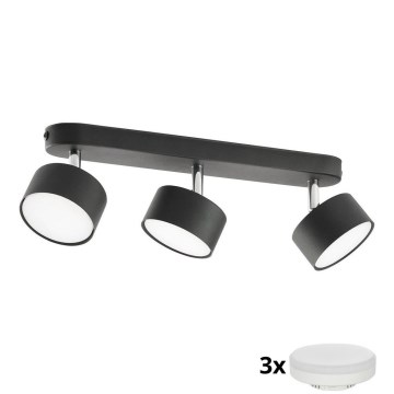Foco LED CLARK 3xGX53/10W/230V negro
