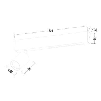 Foco LED MAGNET LED/5W/230V + 2xGU10/60W 3000/4000K negro
