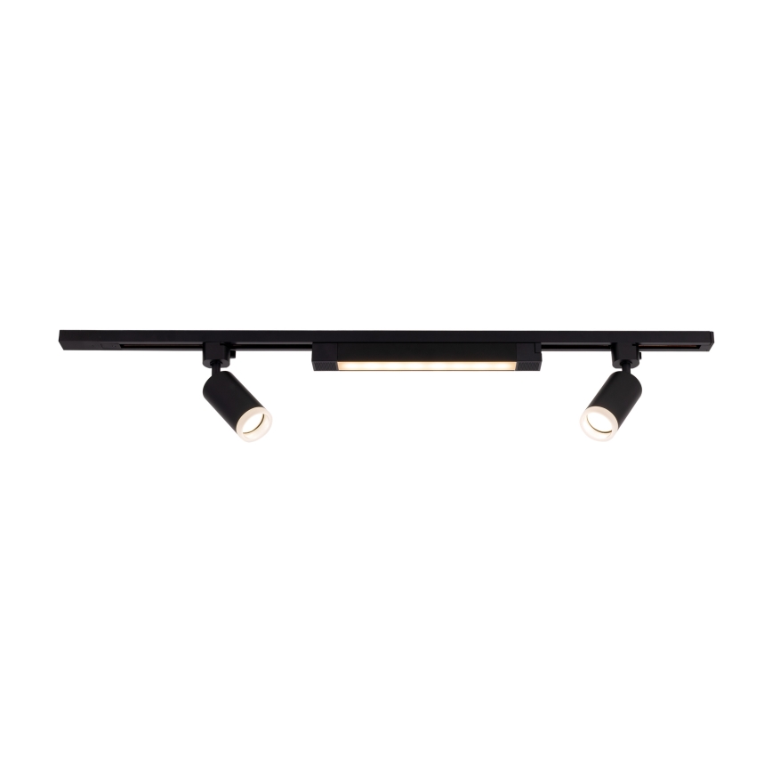Foco LED para sistema de riel TRACER 2xGU10/10W/230V + LED/20W 1 m negro