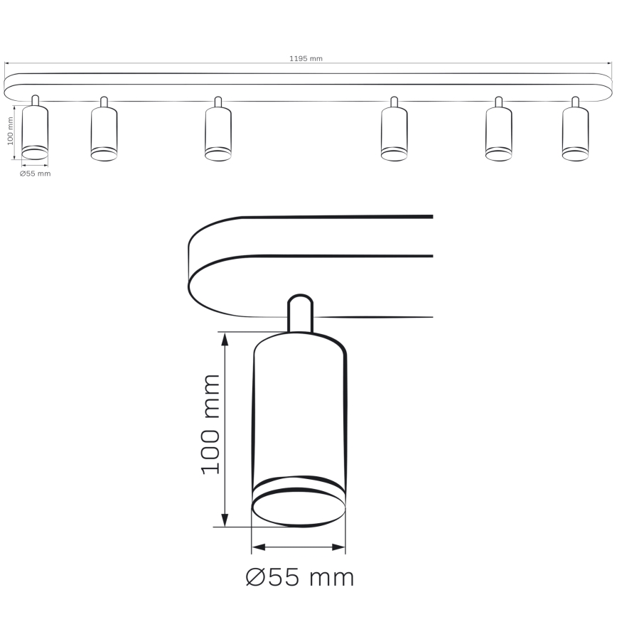 Luminaria empotrable de baño LED RGBW regulable TURYN 6xGU10/6,5W/230V 2700-6500K Wi-Fi IP44 negra