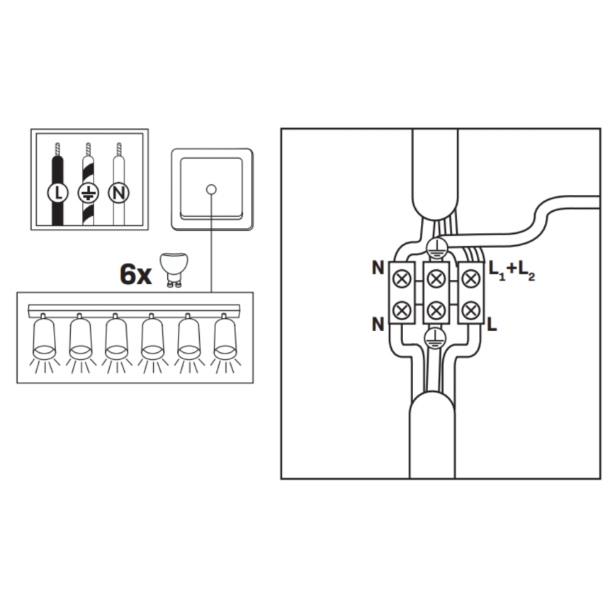 Luminaria empotrable de baño LED RGBW regulable TURYN 6xGU10/6,5W/230V 2700-6500K Wi-Fi IP44 negra