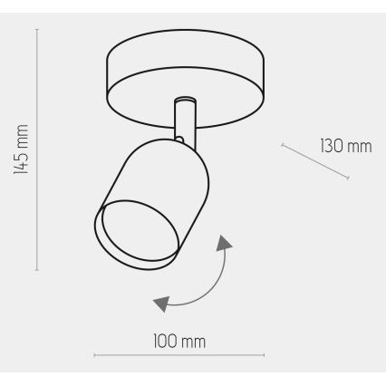 Foco LED TOP 1xGU10/10W/230V oro/negro
