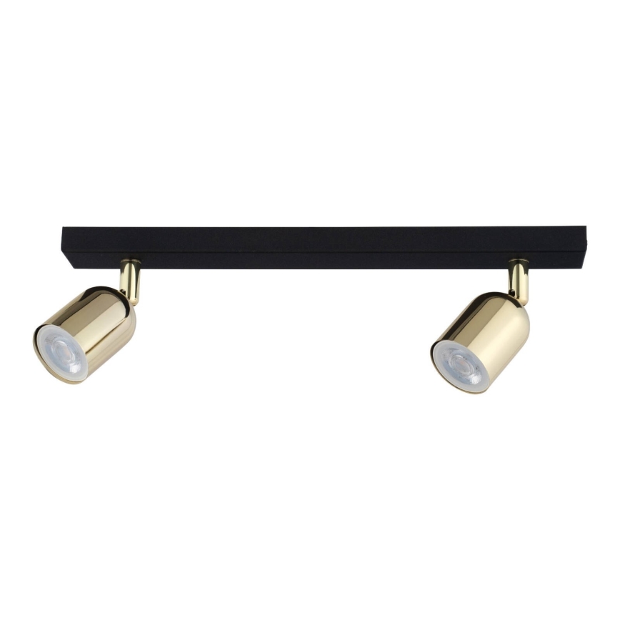 Foco LED TOP 2xGU10/10W/230V negro/dorado