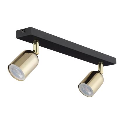 Foco LED TOP 2xGU10/10W/230V negro/dorado