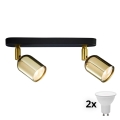 Foco LED TOP 2xGU10/10W/230V negro/dorado