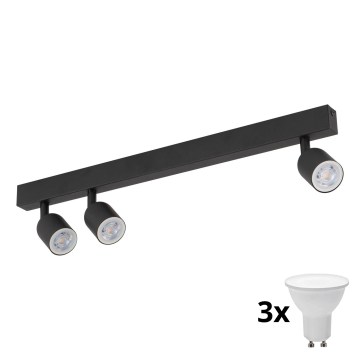Foco LED TOP 3xGU10/10W/230V negro