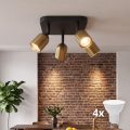 Foco LED TOP 4xGU10/10W/230V dorado/negro