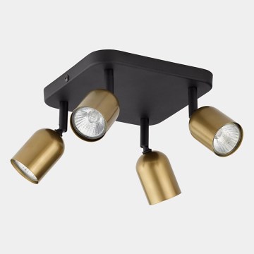 Foco LED TOP 4xGU10/10W/230V dorado/negro