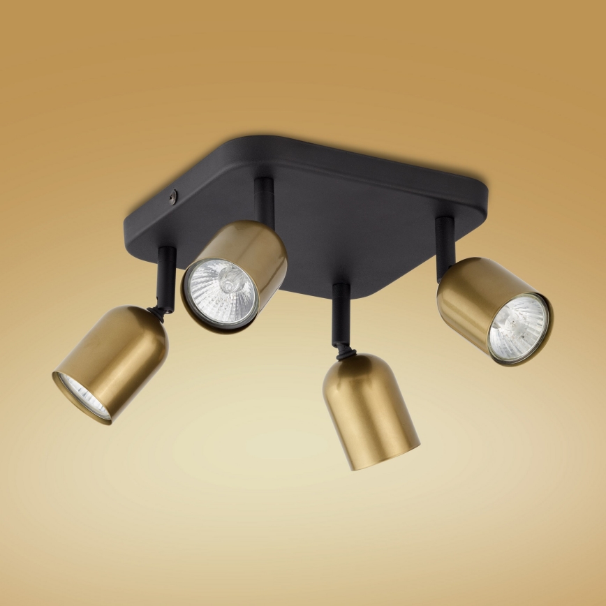 Foco LED TOP 4xGU10/10W/230V dorado/negro
