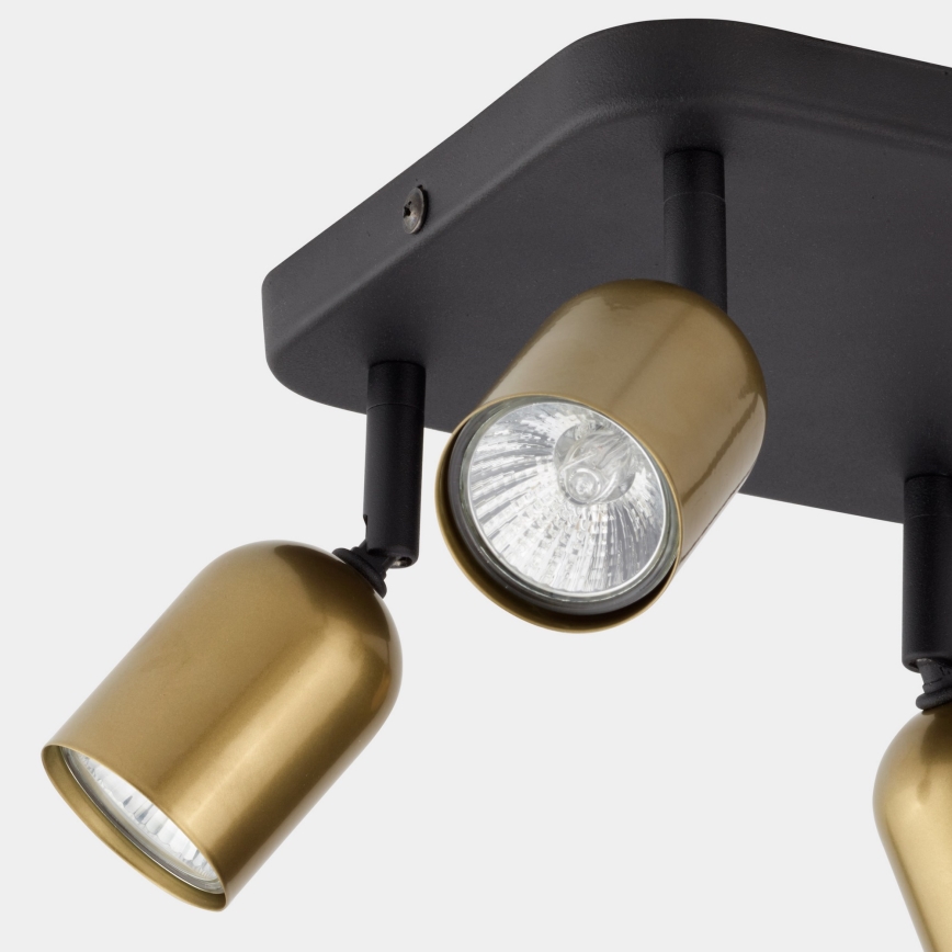 Foco LED TOP 4xGU10/10W/230V dorado/negro