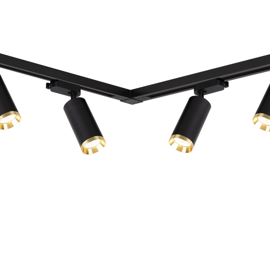 Foco orientable para riel MICA 6xGU10/10W/230V negro/dorado