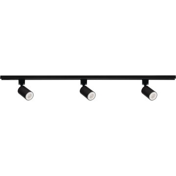 Foco orientable para sistema de riel ALTEAR 3xGU10/10W/230V 1m negro