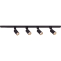 Foco orientable para sistema de riel TRACER 4xGU10/10W/230V, 1 m, negro