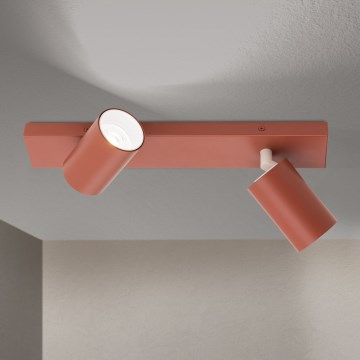 Foco orientable PENN 2xGU10/13W/230V color ladrillo