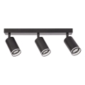 Foco orientable PIPE 3xGU10/10W/230V negro