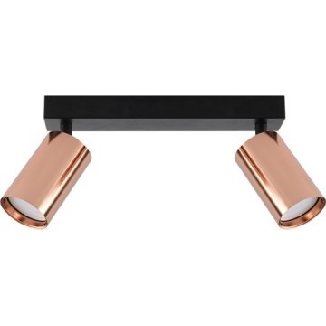 Foco orientable PUNTO 2xGU10/9W/230V oro rosa