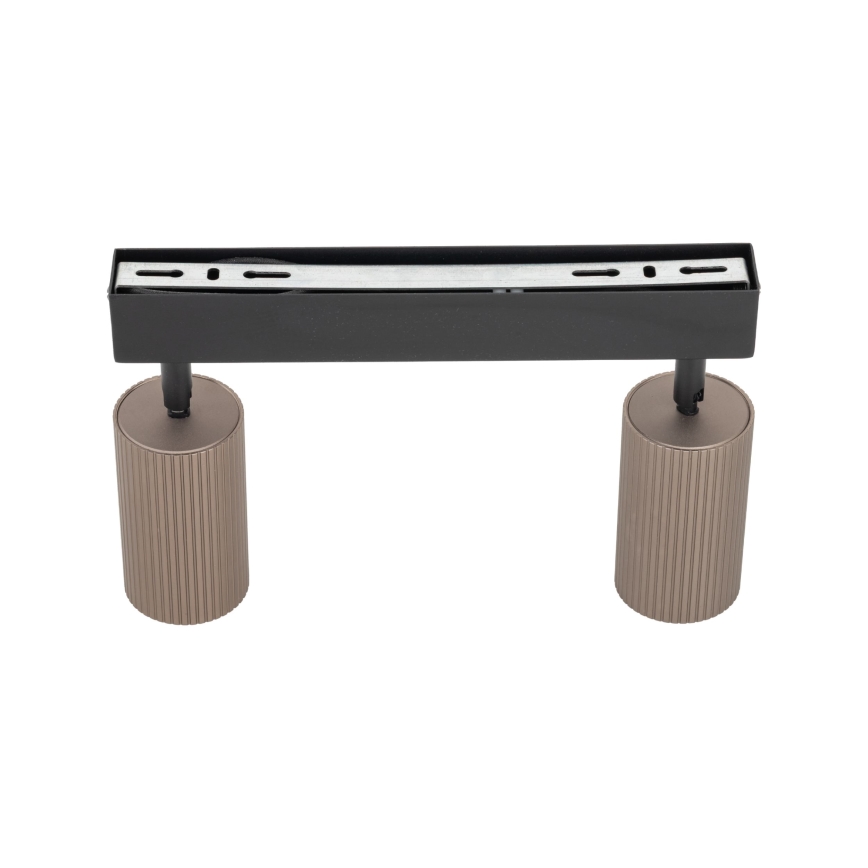 Foco orientable TUNE 2xGU10/10W/230V negro/marrón