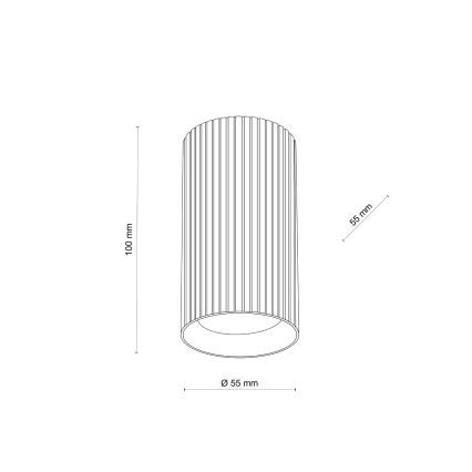 Foco orientable TUNE S 1xGU10/10W/230V 10 cm marrón