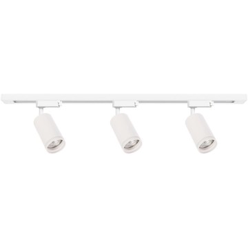 Foco para riel PIPE 3xGU10/10W/230V blanco