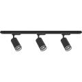Foco para riel PIPE 3xGU10/10W/230V negro
