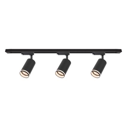 Foco para riel PIPE 3xGU10/10W/230V negro