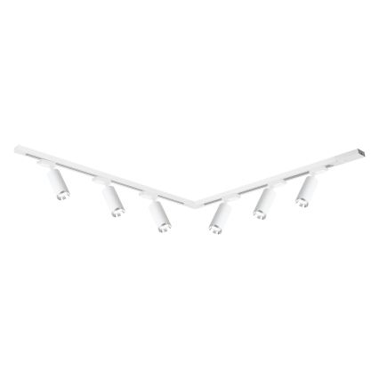 Foco para sistema de riel MICA 6xGU10/10W/230V blanco/cromo mate