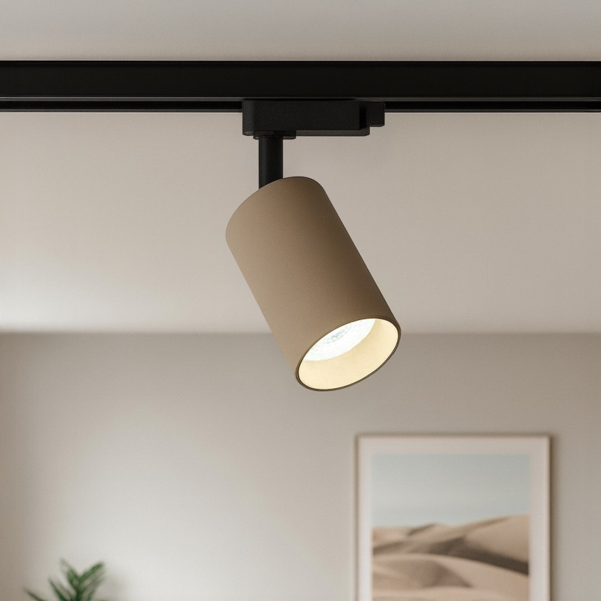 Foco para sistema de riel monofásico PIPE 1xGU10/10W/230V beige