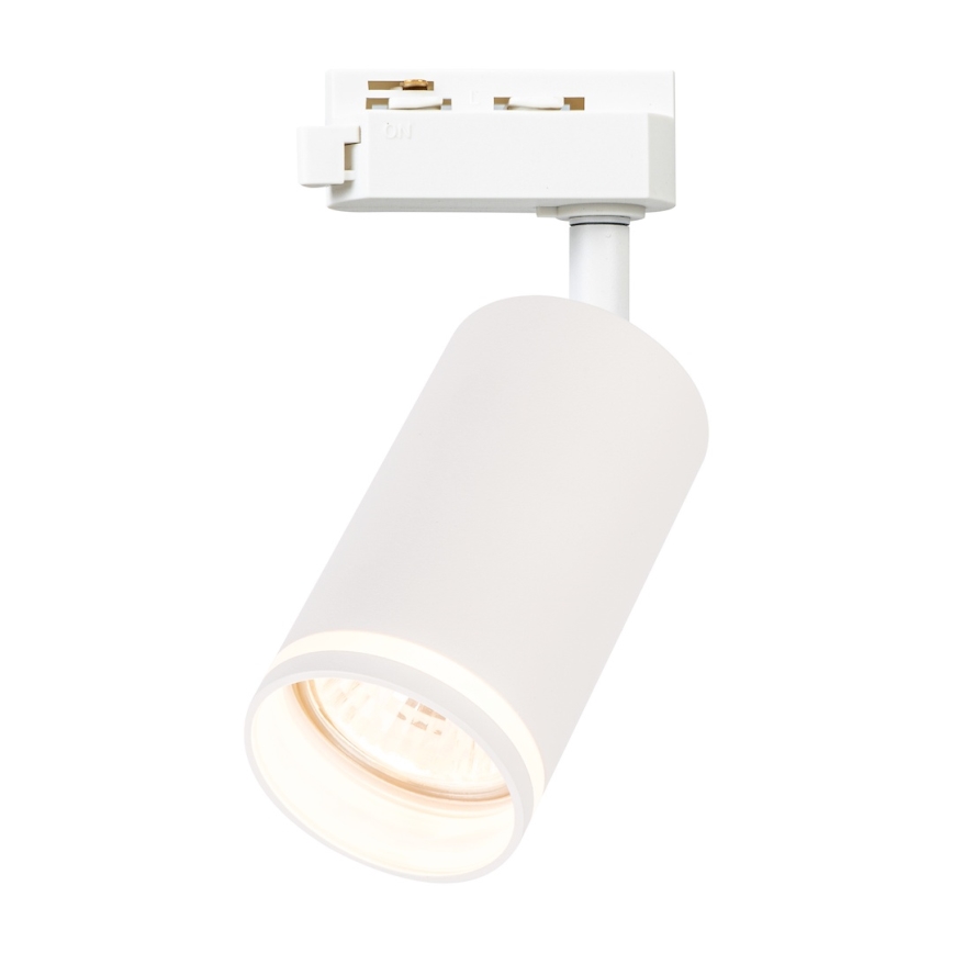 Foco para sistema de riel monofásico PIPE 1xGU10/10W/230V blanco