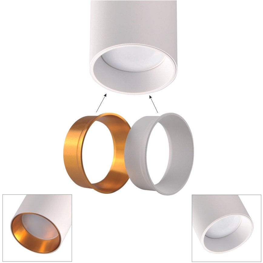 Foco para sistema de rieles MARIBEL 1xGU10/10W/230V blanco