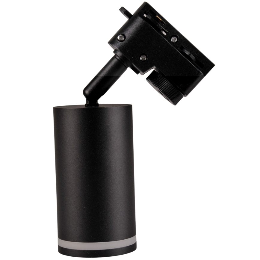 Foco para sistema de rieles PARIS 6xGU10/10W/230V + 2x1 m sistema de rieles negro