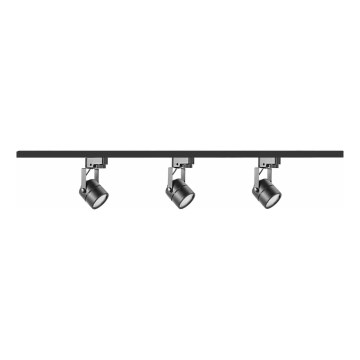 Foco para sistema de rieles PRAHA 3xGU10/10W/230V negro