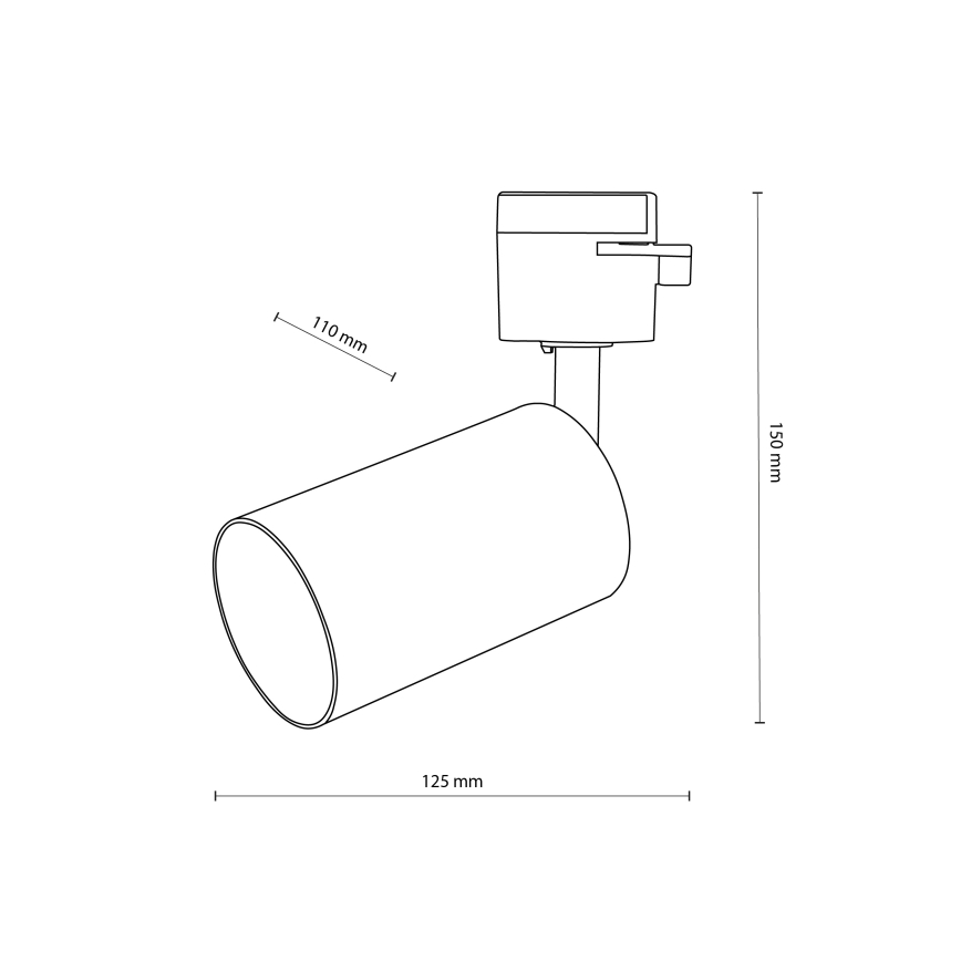 Foco para sistema de raíles monofásico TRACER 1xGU10/10W/230V blanco