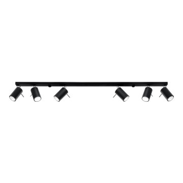 Foco RING 6L 6xGU10/10W/230V negro