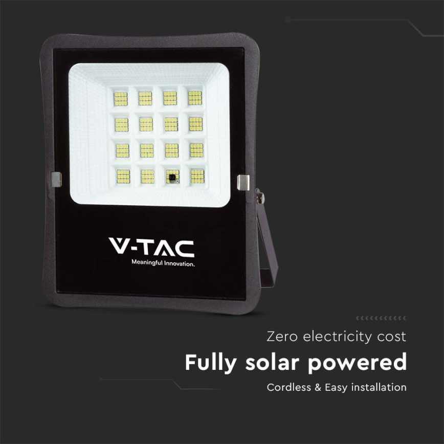 Foco solar LED exterior LED/16W/3,2V 6400K IP65 15000 mAh + mando a distancia