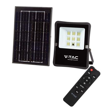 Foco solar LED exterior LED/6W/3,2V 6400K IP65 4000 mAh + mando a distancia