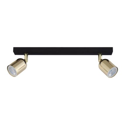 Foco TOP 2xGU10/10W/230V negro/dorado