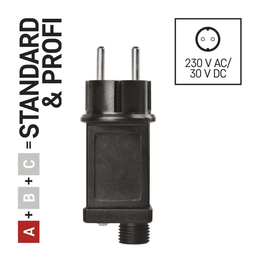 Fuente de alimentación para guirnaldas navideñas conectables 12W/230V IP44