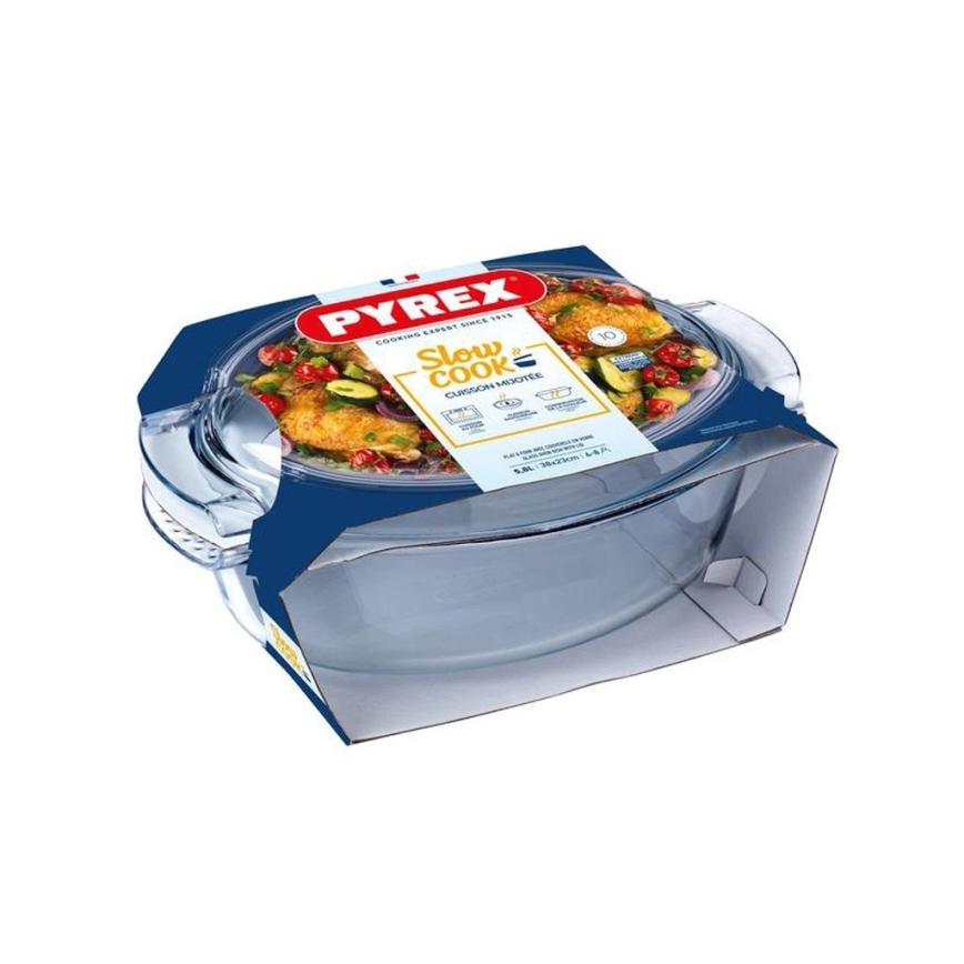 Fuente para hornear PYREX con tapa, 5,8 l
