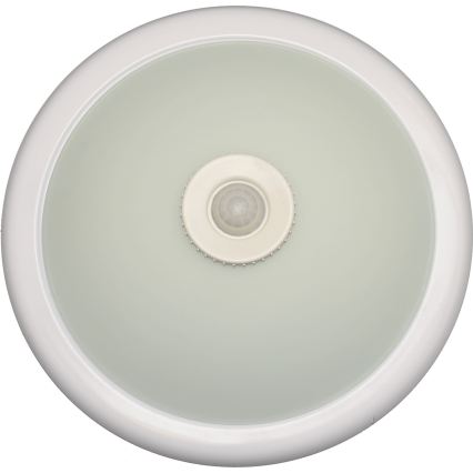 Fulgur s-22941 - Lámpara de techo DARINA con sensor de movimiento y de crepúsculo 2xE27/40W/230V Ø 30 cm blanca