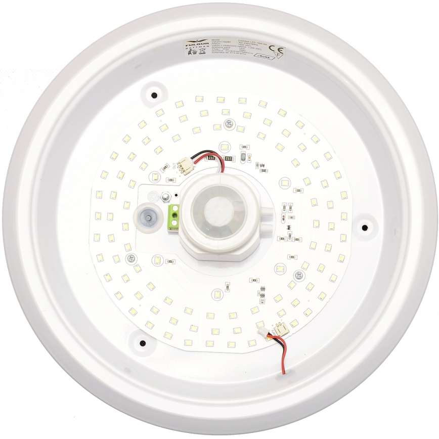 Fulgur s-39670 - Luminaria de emergencia LED con sensor de movimiento y sensor crepuscular DARINA LED/16W/230V Ø 29 cm