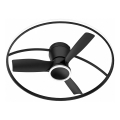 Fulgur s-43047 - Ventilador de techo LED regulable THORA LED/50W/230V 2700-5000K negro + mando a distancia