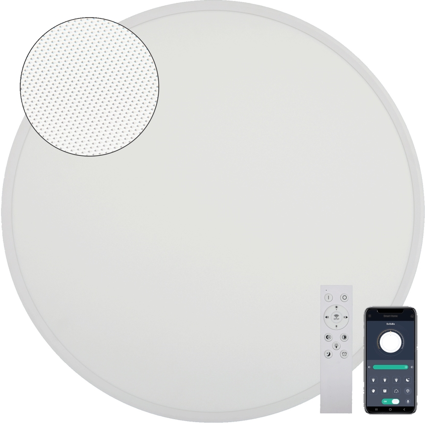 Fulgur s-43058 - Luminaria de techo LED regulable NOMY LED/50W/230V 3000-6500K Ø 60 cm UGR19 IP40 Wi-Fi blanca + mando a distancia
